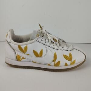 Nike Classic Cortez Gold Leave Womens Size 5 Athletic Shoe Sneakers AR5393-100